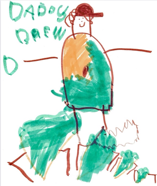 Drawing labeled Daddy Drew